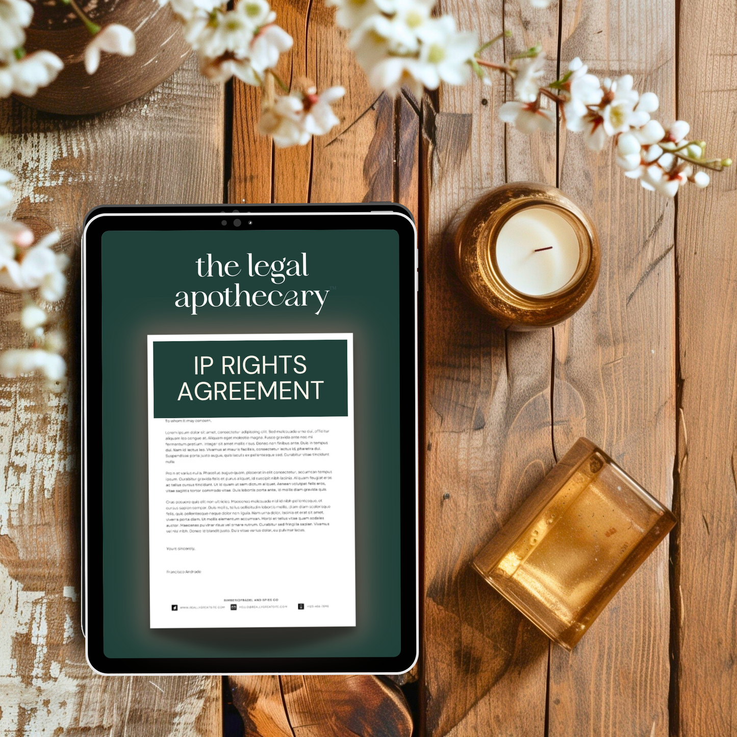 IP Rights Agreement aka Work for Hire Agreement Template
